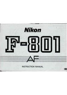 Nikon F 801 manual. Camera Instructions.